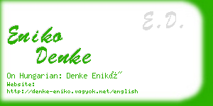 eniko denke business card